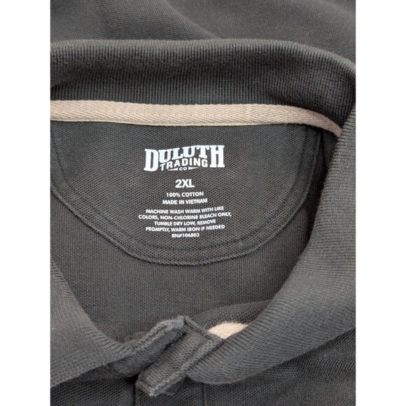 Duluth Trading Mens 2XL No Polo Red & Black Relaxed Fit Short Sleeve Shirt - Picture 8 of 9